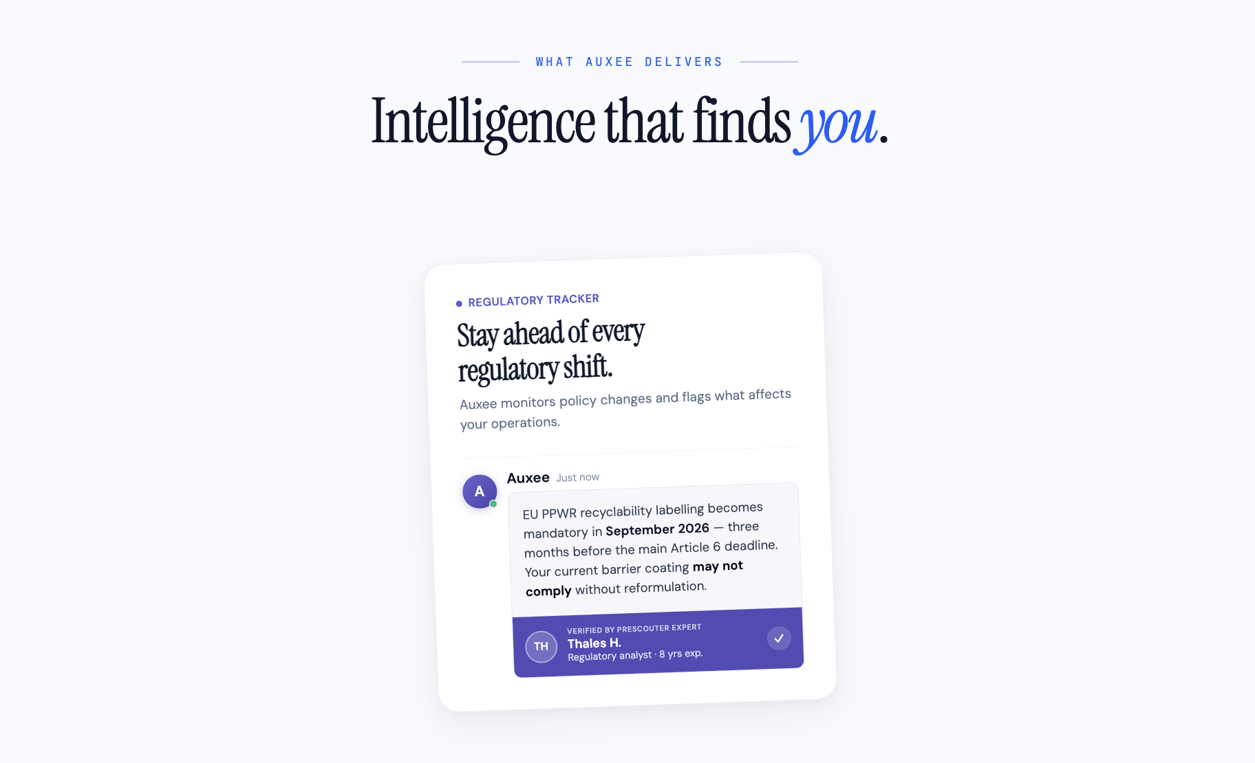 Auxee's proactive insights inside Microsoft Teams